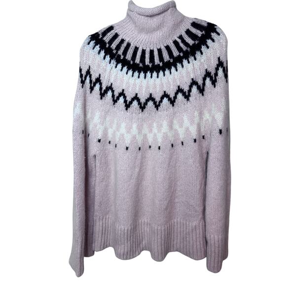 A.L.C. Ruby mock neck fair isle oversized sweater size medium NEW - Picture 5 of 16